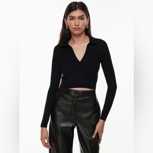 Aritzia Sculpt Knit Polo Longsleeve